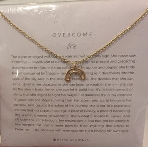 Bryan Anthonys " Overcome" Gold Plated rainbow necklace